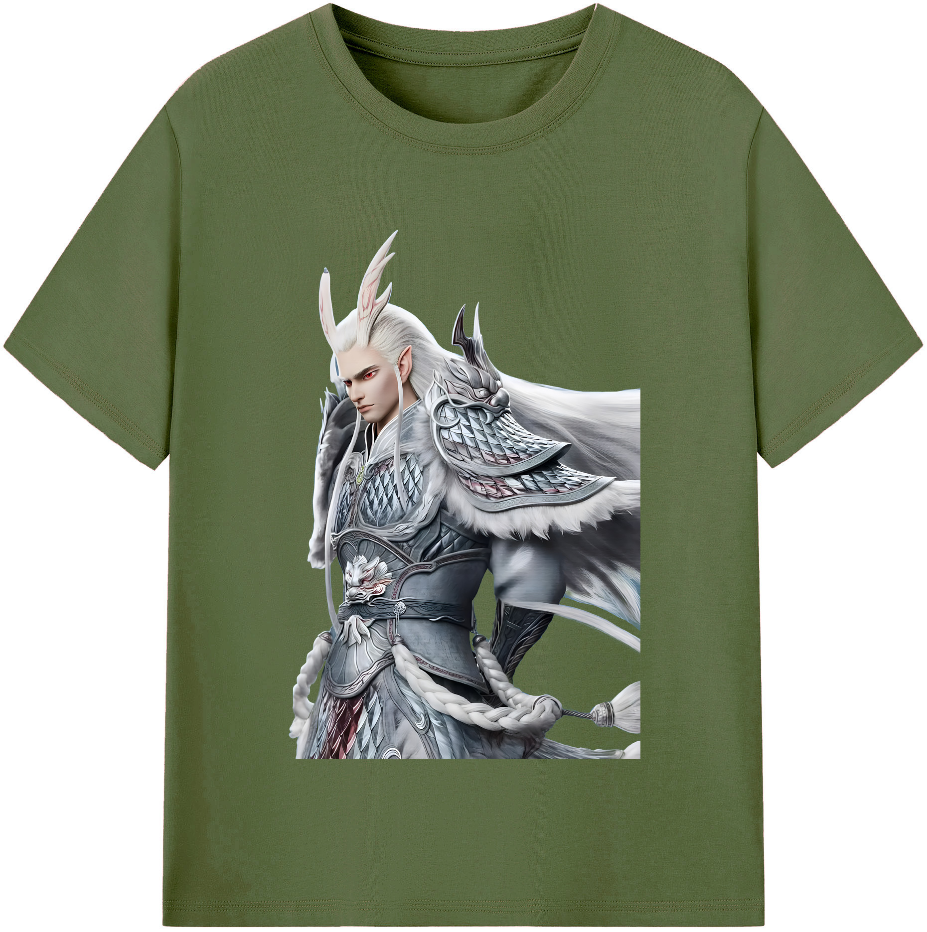 （画像用） Ne Zha 2 ナタ 魔童の大暴れ 綿100％半袖Tシャツ（フロントプリント）
